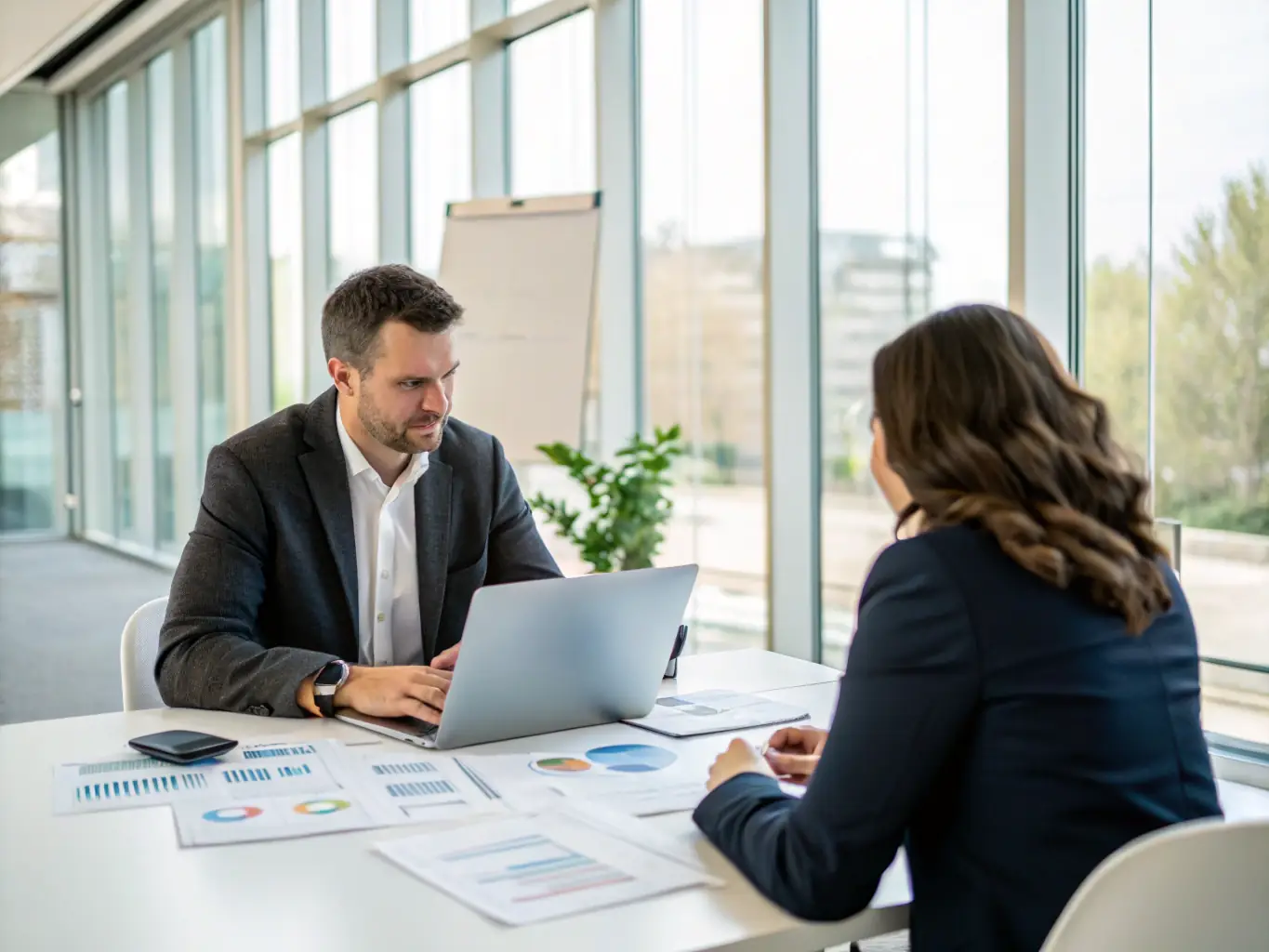 A visual representation of a consultation session, featuring a Fashion Secret Supplies expert discussing adhesive requirements with a client, emphasizing the personalized approach and technical guidance provided.