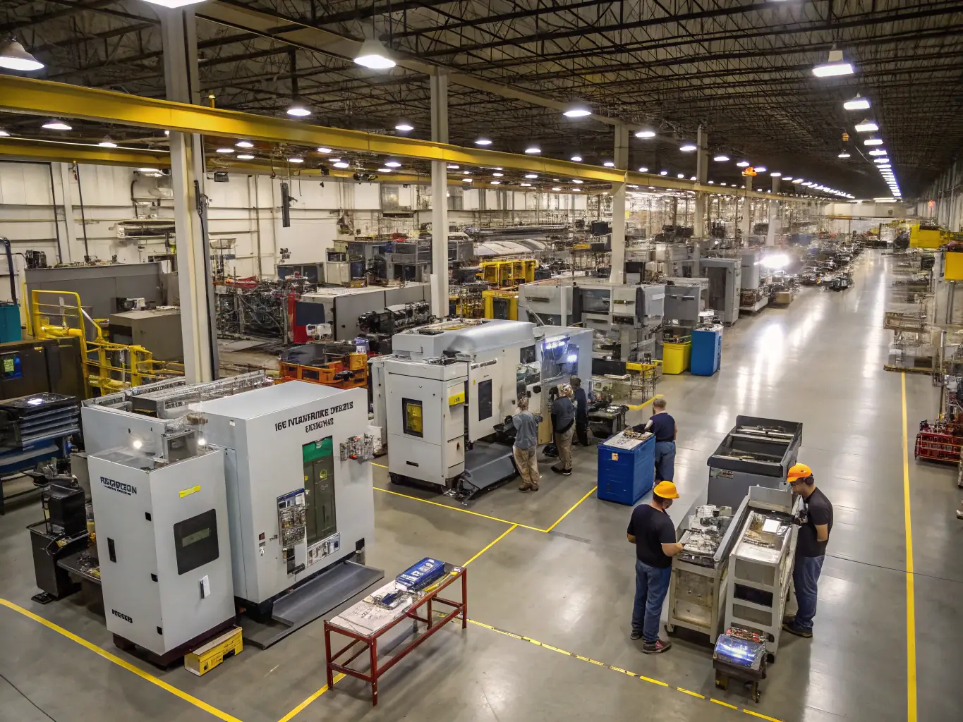 A photograph of Fashion Secret Supplies' manufacturing facility, showcasing the advanced technology and skilled team involved in producing high-quality labels and adhesives.